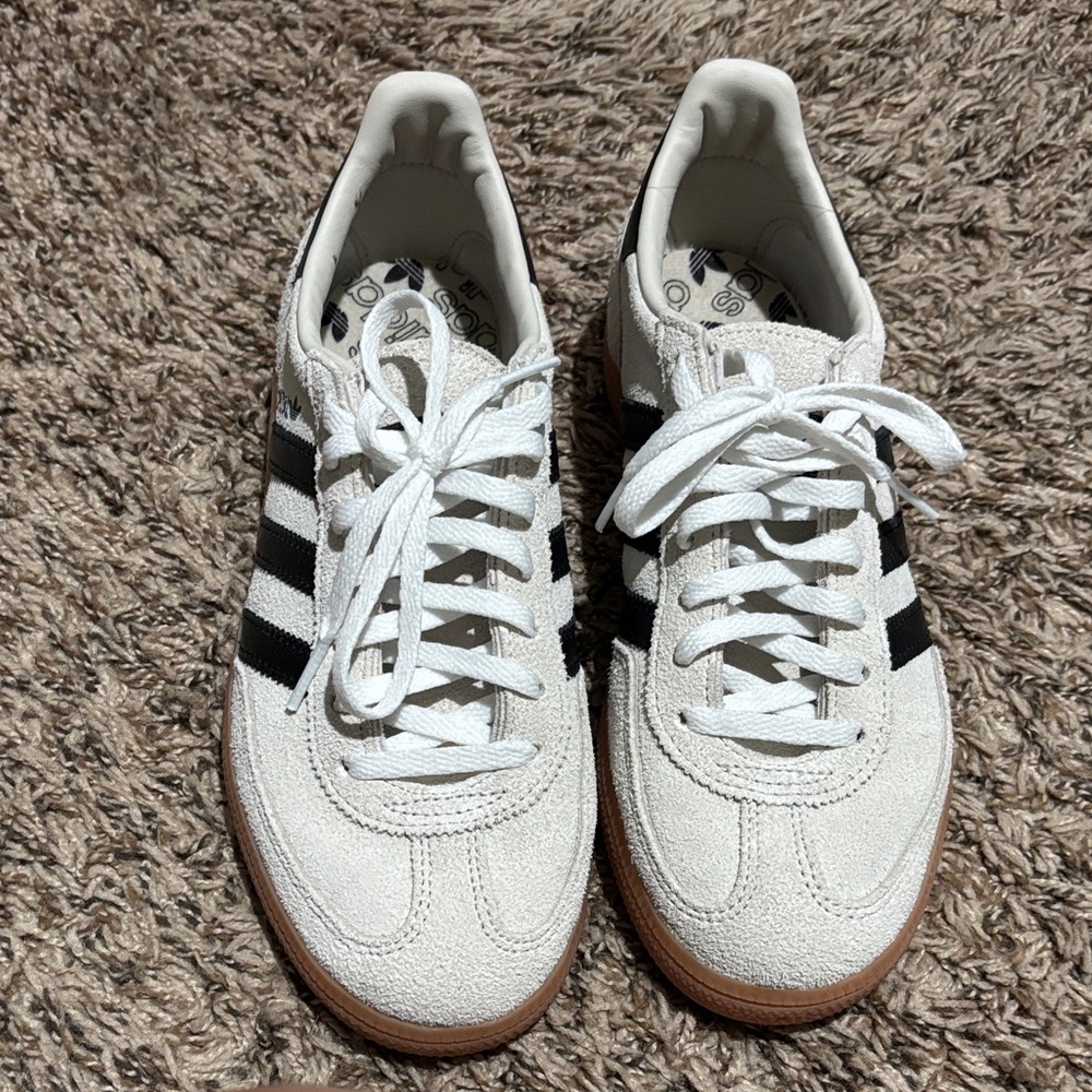 Adidas Classic White and Black Trainers